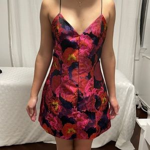 alice + olivia floral mini dress